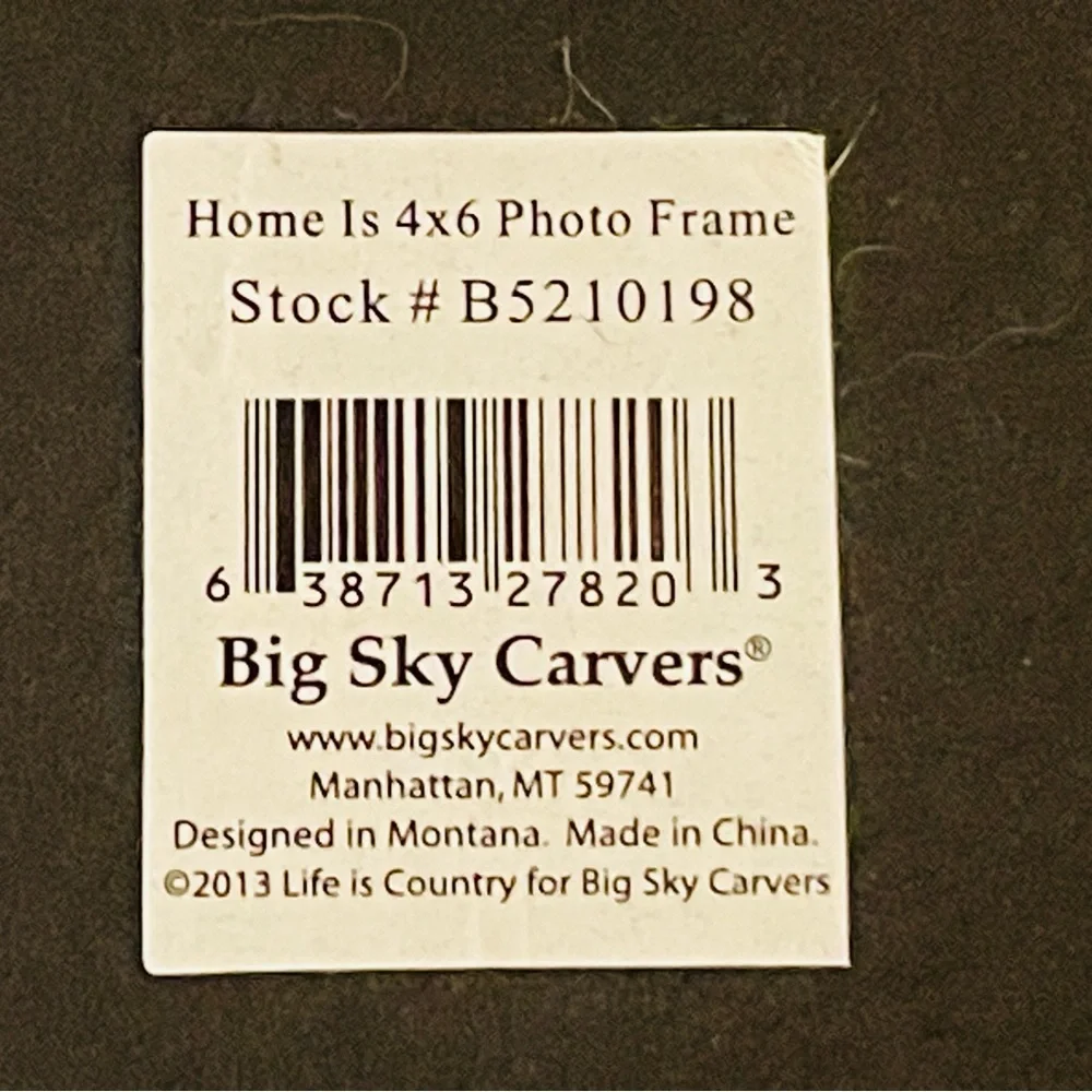 Big Sky Carvers Home Is Where Your Horse Is 4x6 Picture Frame Rustic Western